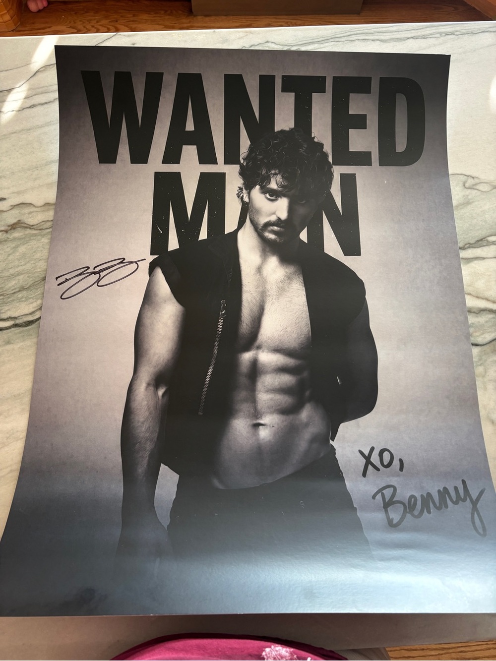 Benson Boone SIGNED Wanted Man Tour Poster